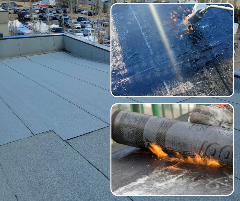 Torch On Roofing. No Water Roofing, Flat Roofing Edmonton